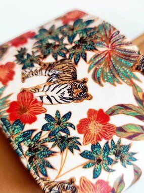 ✨Jessica Simpson Jungle Farm Island Tiger Slide Mule Flats Sandals Rio Flowers 8